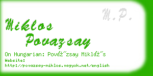 miklos povazsay business card